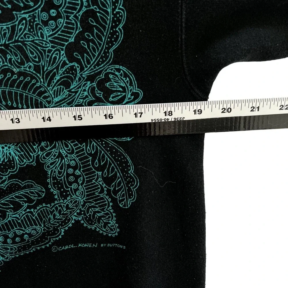 VTG 90s Mammoth Mountain Ski Sweatshirt Size M Black Hanes Classics Carol Konen